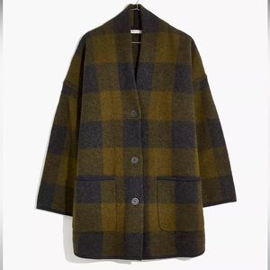Madewell Buffalo Check Sweater Coat